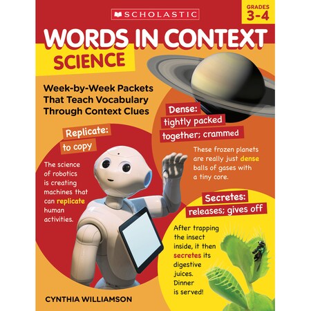 Scholastic Teaching Resources Words In Context: Science, Grades 3-4 828565